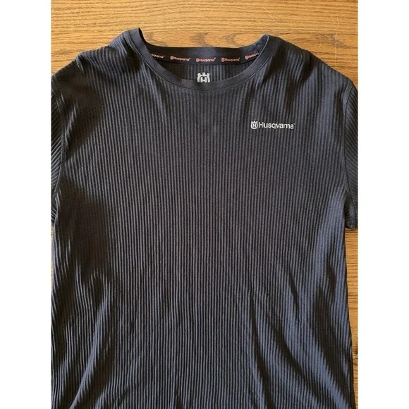 Husqvarna Long Sleeve Thermal‎ Shirt Men's XL Dark Grey Workwear - Picture 2 of 6